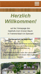 Mobile Screenshot of gasthof-zumgruenenbaum.de